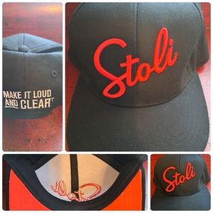 STOLI Make it Loud & Clear Vodka Liquor Black Cotton Snap Back Baseball Hat Cap
